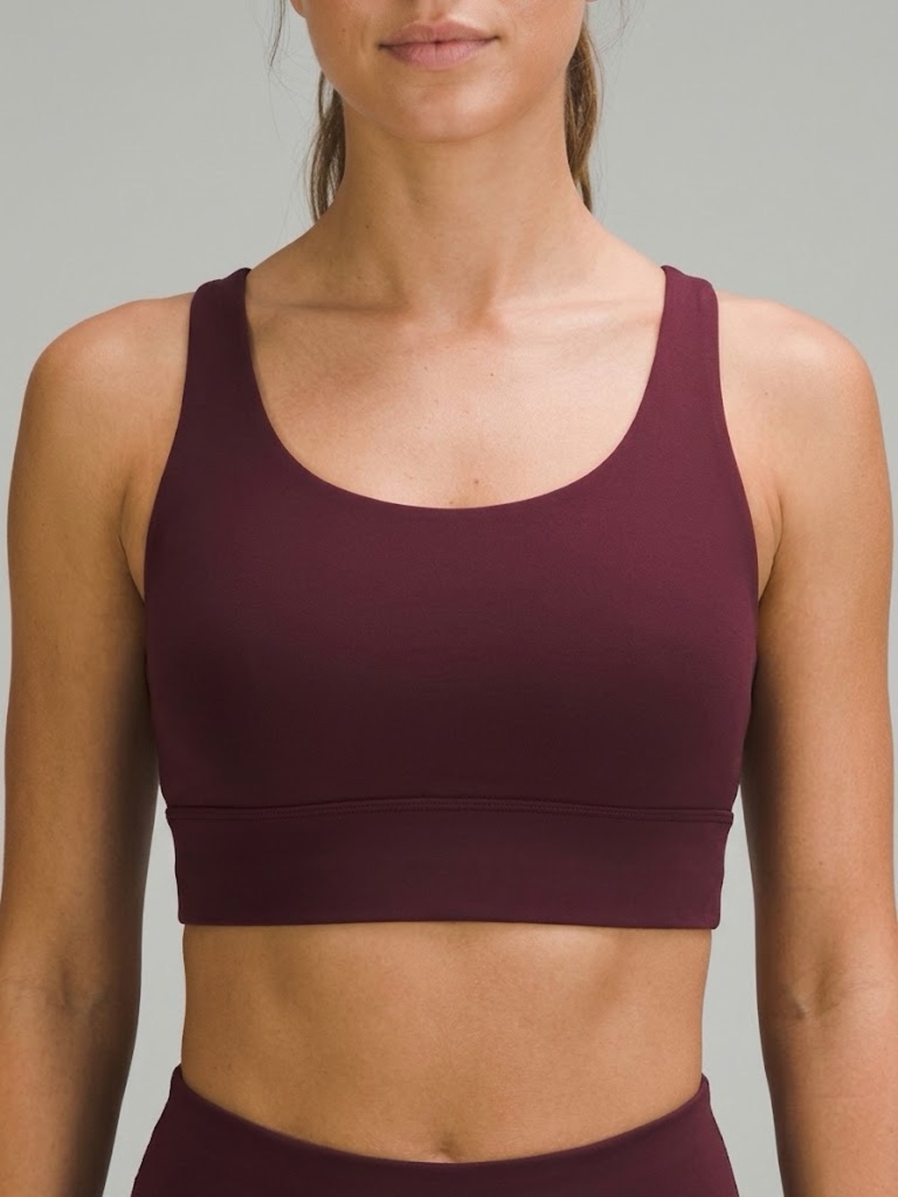 lululemon - Scoop-Neck Sports Bra in Deep Plum